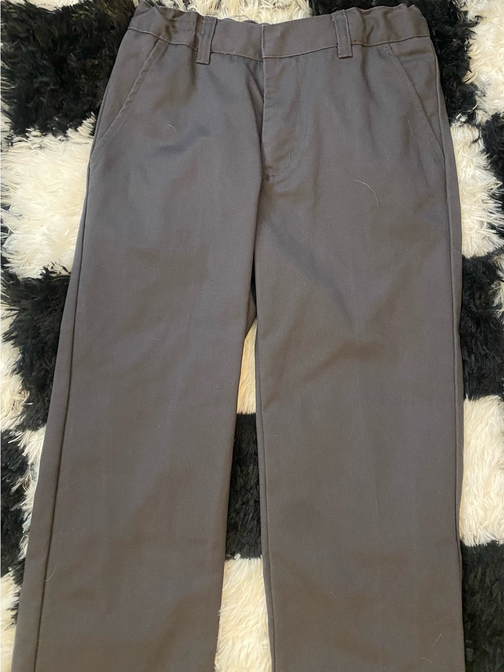 Boys Straight Fit Casual Pants - Charcoal Gray